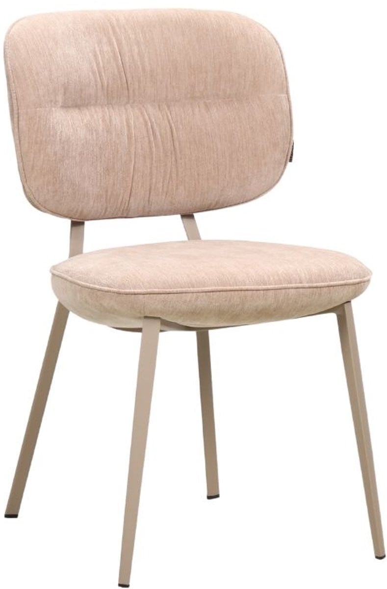 Bronx71 Eetkamerstoel Rosa velvet beige