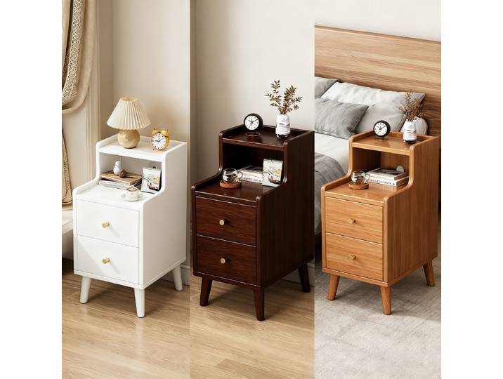 Table de chevet compacte et étroite, nouveau Style chinois moderne et minimaliste, tiroir de rangement en bois massif, meubles de maison pour chambre à coucher