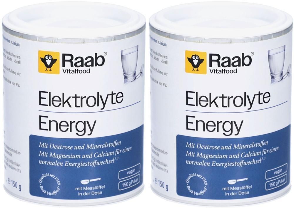 Raab Vitalfood Elektrolyte Energy Pulver 2x 2x150 g