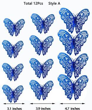 Uplift Picks 3D Mirror Butterfly Wall Stickers Elegant DIY Wall Decor For Living Room And Events 27
