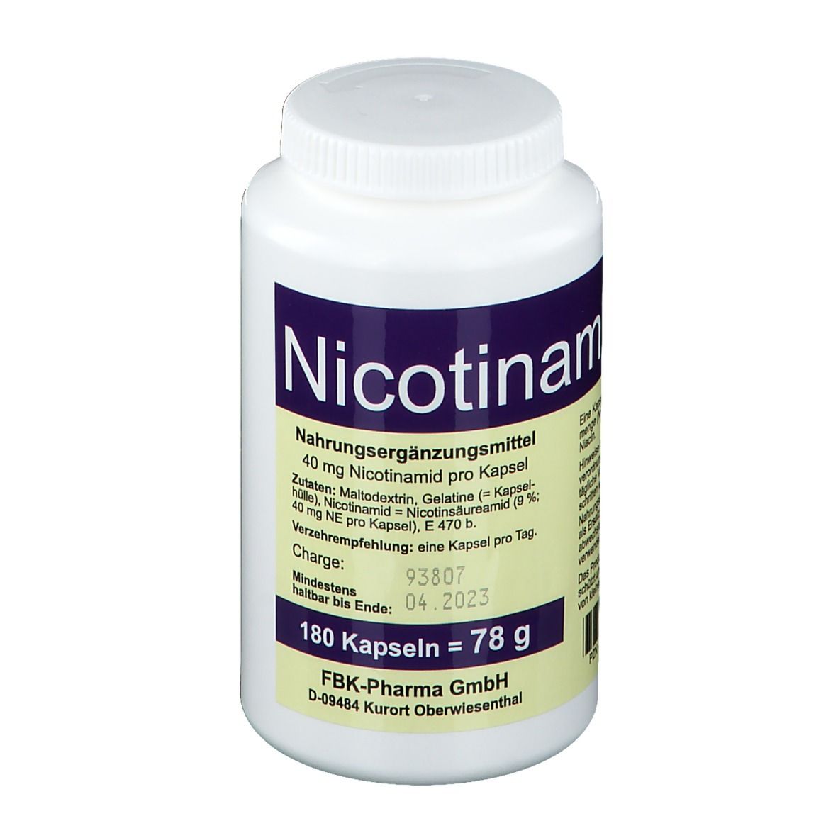 Nicotinamid Kapseln 180 St
