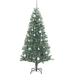 vidaXL, Weihnachtsbaum, Weihnachtsbaum Beschneit LED Beleuchtet Christbaum Tannenbaum Deko 180cm (180 cm)