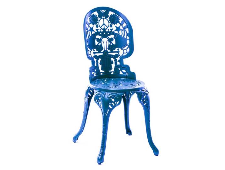 SELETTI chaise INDUSTRY GARDEN (Sky bleue - Aluminium)