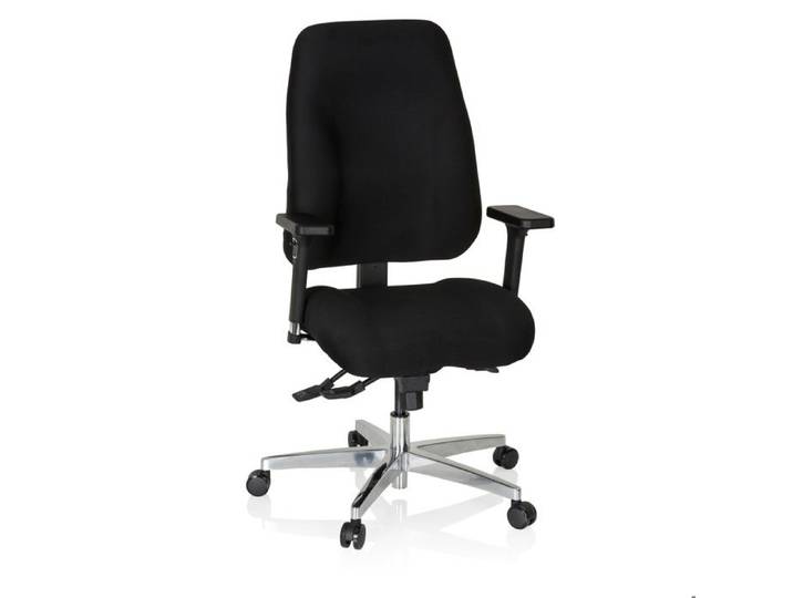 Siège de bureau de qualité professionnelle - hjh OFFICE - ZENIT COMFORT - Noir - Tissu