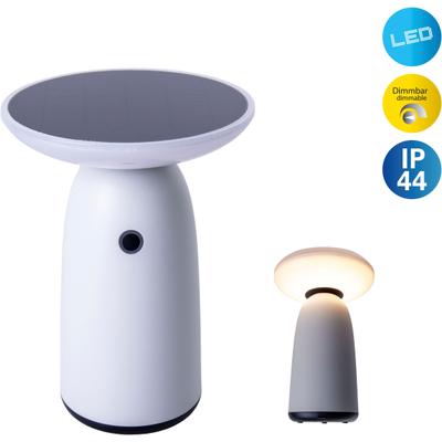 LED Solarleuchte NÄVE "Ada", weiß, H:22,5cm Ø:16cm, Leuchten, Stufenweise dimmbar, inkl. USB-C-Kabel (+ Batterien=