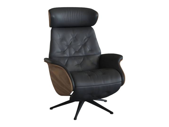 Sessel Fashion Volden, Flexlux, omaha ink jet black, Leder