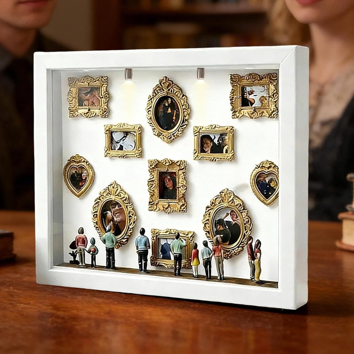 Decoratie Displaybox Miniatuur Museum Wit met Verlichting - 23 x 30 cm