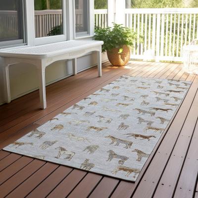 Addison Rugs Machine Washable Indoor/ Outdoor Horses Chantille Rug