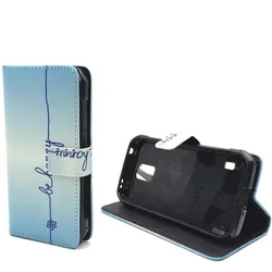 König Design Schutz Hülle für Samsung Galaxy S5 Active Be Happy Blau Tasche + 1 Panzer Schutz Glas (Samsung Galaxy S5 Active), Smartphone Hülle, Blau