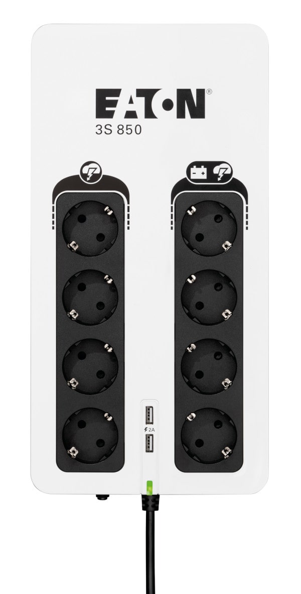 EATON 3S 850 USV, 800VA, 8x SchuKo, Überspannungsschutz