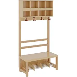 Komplettgarderobe mit doppelter Ablagereihe
