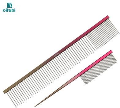 Uplift Treasures Professional Gradient Pet Grooming Tail Comb 2pcs Set B