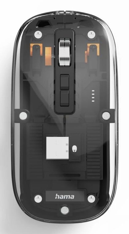 Hama 173094 WM-600 1600 DPI Büro Maus Optisch (Transparent) 00173094