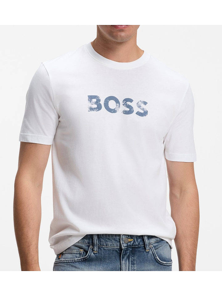 BOSS Shirt "Te Effect" in Weiß - L