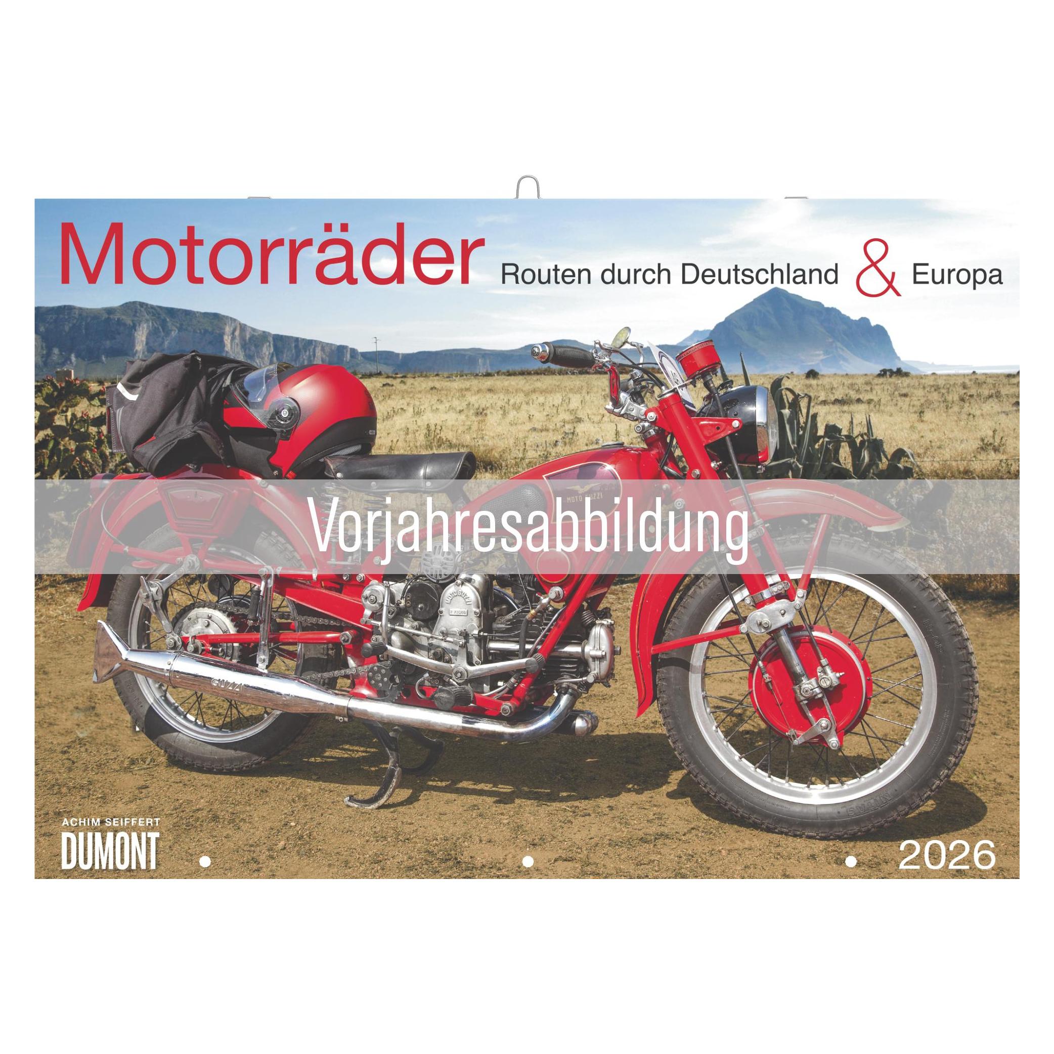 DuMont Motorräder - Routen durch Deutschland & Europa 2027 (42 x 29 cm) (261817)