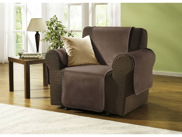 Edel und angenehm: Rutschfeste Wohnaccessoires für Sie!, Braun, Größe 101 (Sesselschoner 50x150 cm)