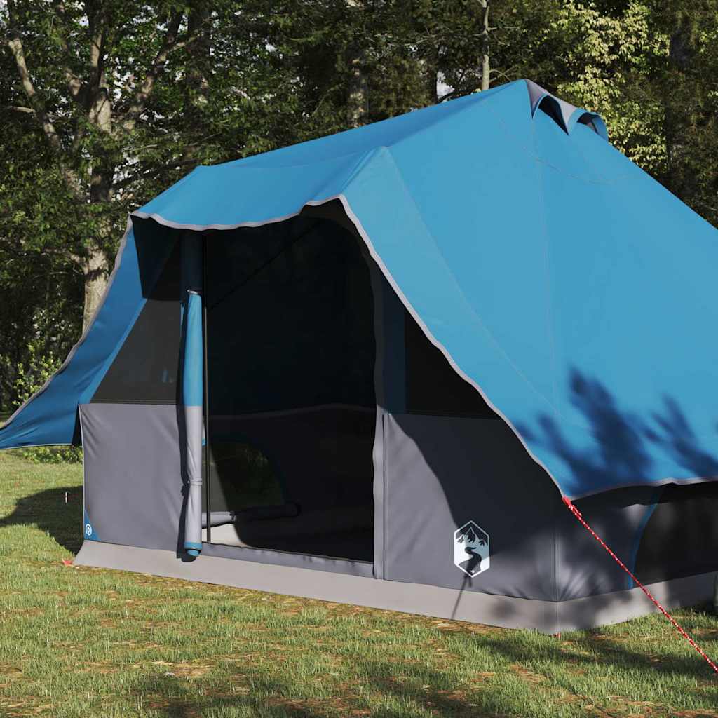 vidaXL Tente Tipi 8 personne Bleu taffetas