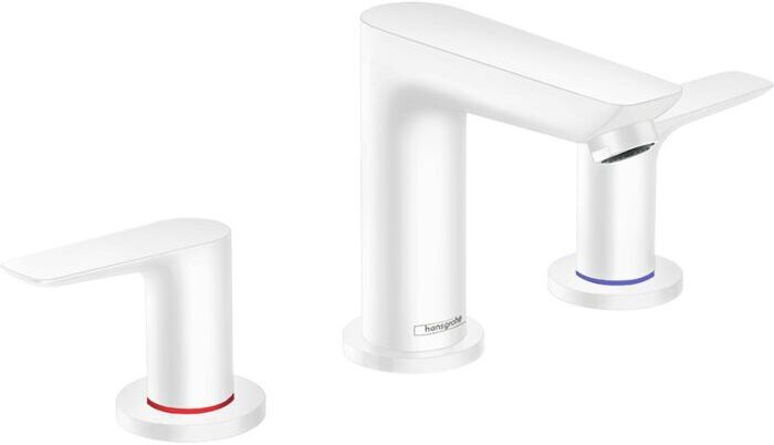Hansgrohe Talis E Waschtisch-3-Loch-Armatur 71733700 mit Ablaufgarnitur, mattweiß