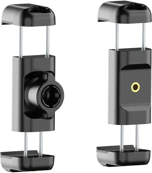 INF Smartphone Halter Adapter mit Schraubenloch und Kugelkopf, Schwarz, kompatibel mit 1/4 Zoll Doppelgewinde und Kaltlichtschuh