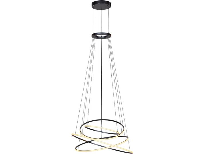 NEUHAUS PURE LED Pendelleuchte PURE E-Flying Rings , schwarz (mystic grau), 1, Ø 110cm H: 150cm, 1 Stk., Leuchten, e-LIFT Funktion, CCT, dimmbar über Fernbedienung, LED Pendelleuchte
