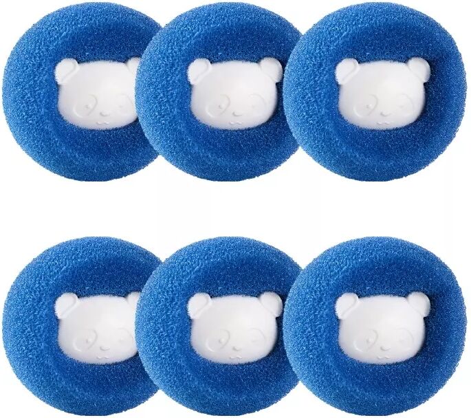 INF Fusselball für Waschmaschine/Wäschetrockner 6 Stk.Lief Blau