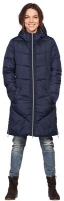 Plus Size Women's Long Puffer Coat by ellos in Navy (Size 7X)