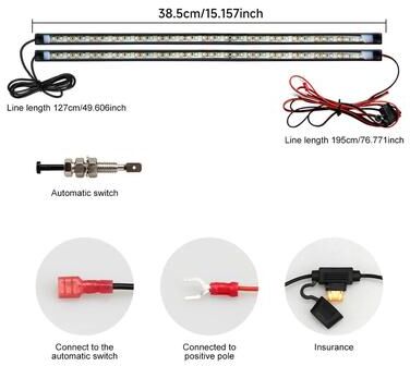 Inspire Select 12V LED Under Hood Light Bar Waterproof Engine Bay Work Light Strip For Cars, Trucks, SUVs & RVs 1pc