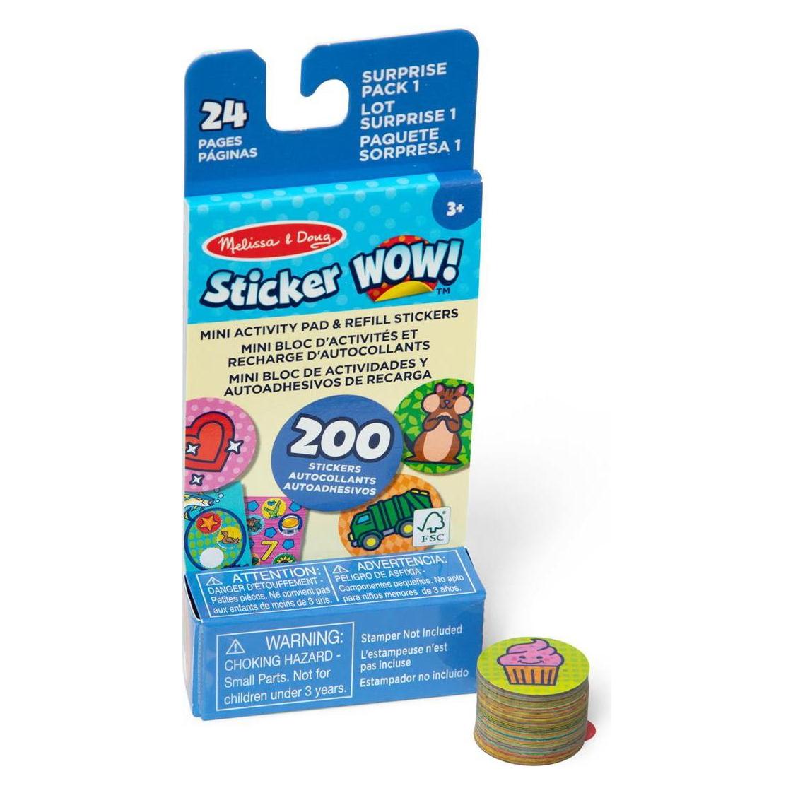 Spin Master Aufkleber WOW! Mini-Aktivitätspad mit Nachfüllung (500 Sticker) (6075137)