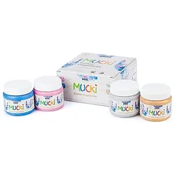 Mucki Funkel-Fingerfarbe, 4x 150ml