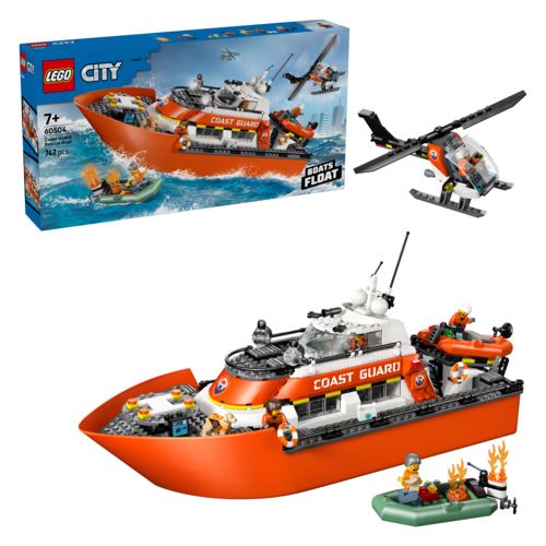 LEGO City 60504 Rettungsboot der Küstenwache mit Hubschrauber