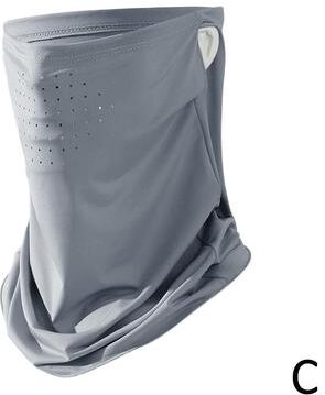 Universal Stock Ice Silk UV Face Mask Breathable Sun Protection Neck Gaiter For Outdoor Sports gray