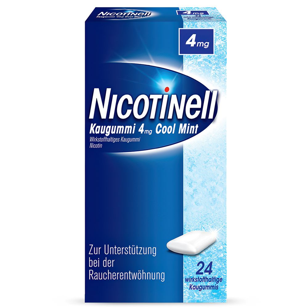 Nicotinell Kaugummi Cool Mint 4 mg 24 St