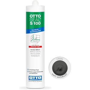 Otto-Chemie Silikon OTTOSEAL S100, anthrazit matt, Sanitär, Innen- und Außenbereich, 300ml