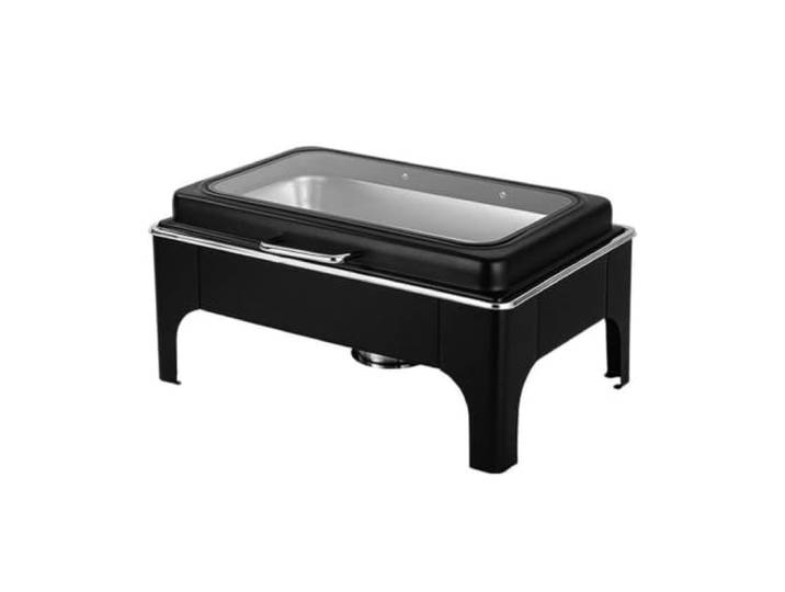 Chafing Dishes for Buffetgeschirr aus Edelstahl Speisenwärmer Chafing Dish mit transparentem hydraulischem Deckel for Partys und Veranstaltungen