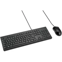 Kensington KM100 EQ kabelgebundenes Tastatur-Maus-Set - QWERTY Nordisch - schwarz