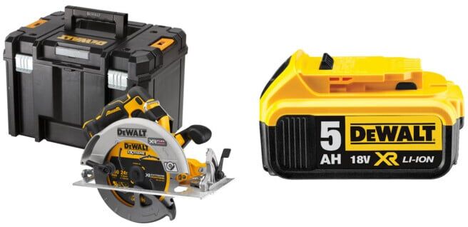 Set DeWalt Akku-Handkreissägen 18V XR Flexvolt Advantage + Ersatz-Akku DCB184-XJ