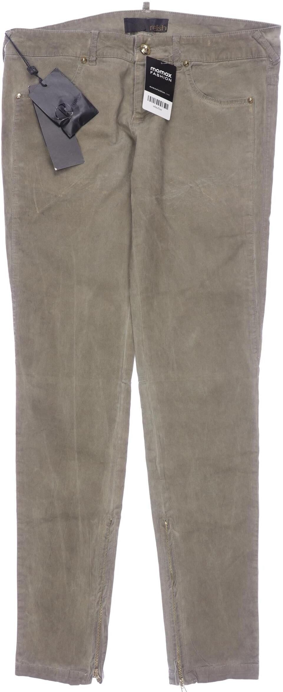 Relish Damen Stoffhose, Grün, Gr. W27, Elasthan / Baumwolle - Second Hand