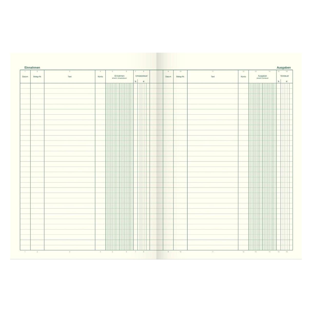 König & Ebhardt Formularbuch Kassenbuch A4 40 Blatt kariert Karton hellblau (8610241)