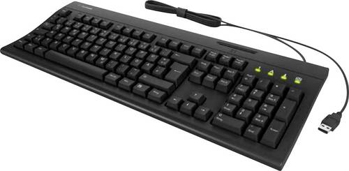 Keysonic KSK-8041U-CR (DE) Kabelgebunden Tastatur Deutsch, QWERTZ Schwarz