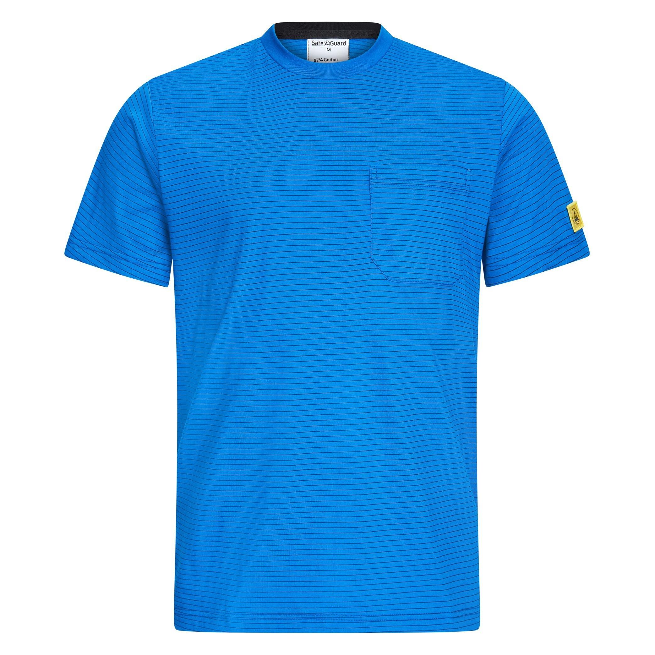 Safeguard ESD-T-Shirt mit Brusttasche, rundhals, 150g/m², royalblau, 3XL (3XL) (SG-TS-RB-150-K10-TASCHE-3XL)