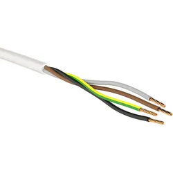 H05VV-F 4G1,5 - PVC-Schlauchleitung, weiß, Ring 50m