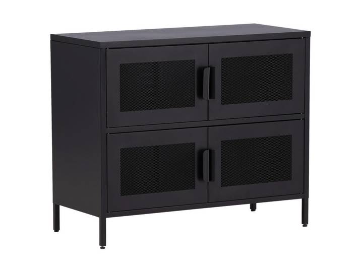 Livetastic Sideboard, Schwarz, Metall, 90x75x40 cm, stehend, Wohnzimmer, Kommoden & Sideboards, Sideboards
