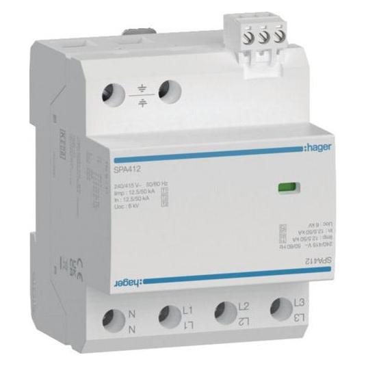 Hager UEberspan.T1+T2+T3 4P 12.5kA SPA412FM TNS/TT (SPA412)