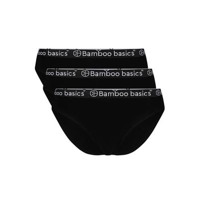 Slip BAMBOO BASICS "Slip YARA 3er Pack", Damen, Gr. M, schwarz, Obermaterial: 68% Viskose CV. 28% Baumwolle CO. 4% Elasthan EL., Unterhosen Slip