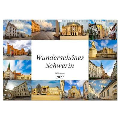 Wunderschönes Schwerin (Wandkalender 2027 DIN A3 quer), CALVENDO Monatskalender
