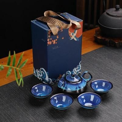 Uplift Treasures Ceramic Kung Fu Tea Pot And Cup Set Ceramic Kung Fu Tea Pot And Cup Set