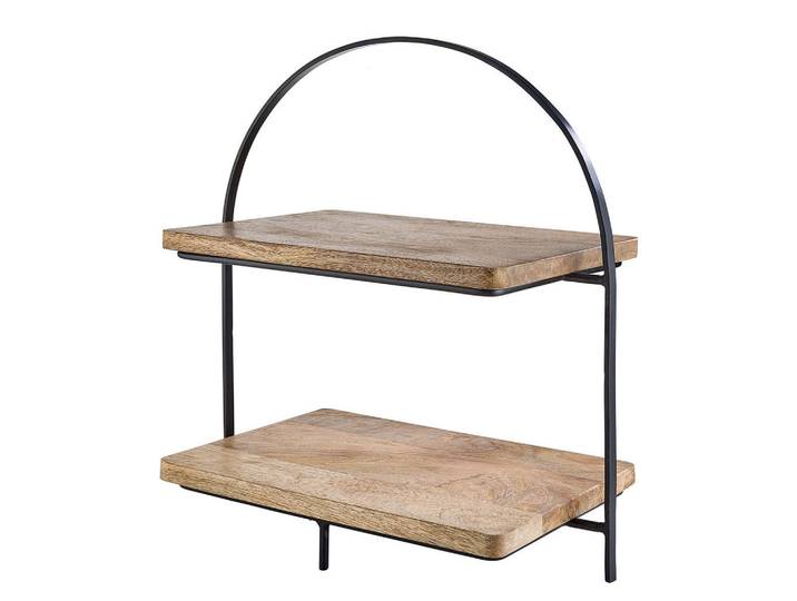 Butlers Etagere Mango Days, Braun, Metall, Holz, 45 cm, Geschirr, Tischkultur & Serviergeschirr, Etageren