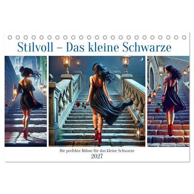 Stilvoll - Das kleine Schwarze (Tischkalender 2027 DIN A5 quer), CALVENDO Monatskalender