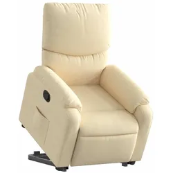 vidaXL Relaxsessel mit Aufstehhilfe Creme Stoff