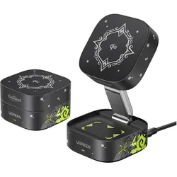 Ugreen W702 Genshin Impact Series do Iphone, AirPods, 25W + kabel USB-C 1m (25 W), Wireless Charger, Schwarz